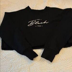 Bloch Black Cropped Long Sleeve Sweatshirt